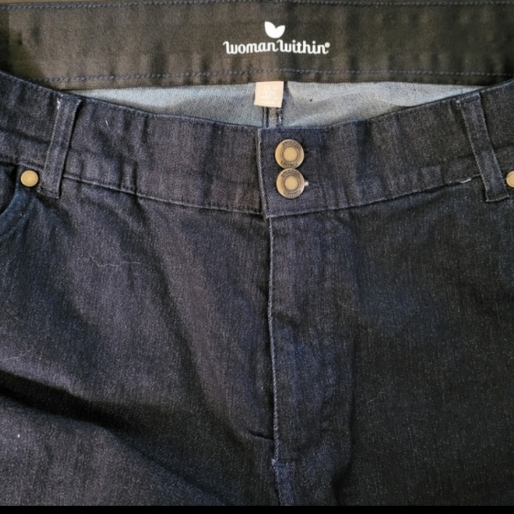 Woman Within Women's Straight Leg Stretch Jeans. Womens Size 24W Petite. BNWOT.